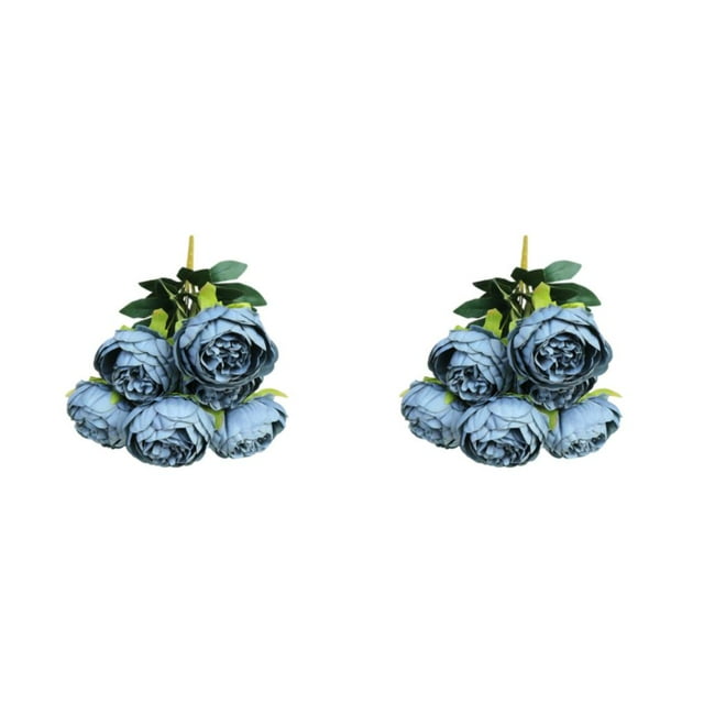 Guardoinrt 1/2/3/5 Exquisite Wedding Decor Realistic Appearance With Artificial Flower Bouquet haze blue 2PCS
