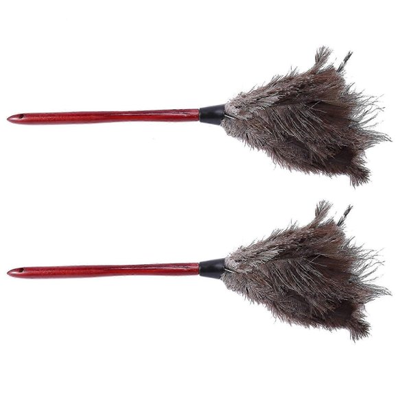 2X Ostrich Cleaning Feather Duster Ostrich Duster Ostrich Feather Duster Soft Feathers