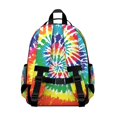thumbnail image 3 of Colorful Tie Dye Pattern Backpack for School,Cute School Bag,Schoolbag with Adjustable Shoulder Straps & Padded Back,15.25"x11.5"x5.25", 3 of 5