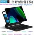 thumbnail image 2 of Backlight Magic Keyboard for Xiaomi Pad 6 5 Pro for MiPad 6 Mi Pad 5 6 Pro 11 inch Tablet Case German Spanish Arabic Keyboard Black German MiPad5 and 5Pro 11in, 2 of 6
