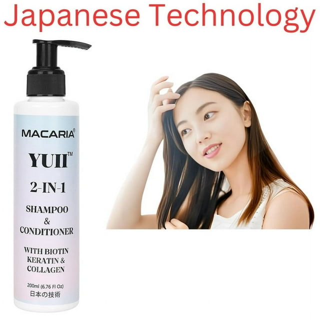 YUII Shampooing et Revitalisant à Base de Plantes avec Biotine, Kératine et Collagène pour Chute de Cheveux pour Hommes et Hommes Shampooing de Routine pour Perte de Cheveux Shampooing pour la Pousse des Cheveux
