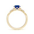 thumbnail image 2 of ANGARA Lab Grown 1.2 Ct Blue Sapphire Engagement Ring for Women in 14K Yellow Gold (Size-6.5mm) | September Birthstone, Anniversary, Jewelry Gift for Women | Lab-Grown Blue Sapphire Ring, 2 of 8