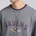 thumbnail image 7 of Men's Fanatics  Heather Gray Baltimore Ravens Loop Terry Pullover Sweatshirt, 7 of 7