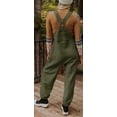 thumbnail image 4 of Women's Fleece Warm Overalls Winter Loose Casual Jumpsuits with Pockets, 4 of 5