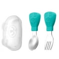 thumbnail image 1 of Utensilios para la alimentación autónoma del bebé, cuchara y tenedor para bebé, juego de utensilios para niños pequeños, cuchara de entrenamiento para aprender a comer, juego de vajilla con alimentos, 1 of 8