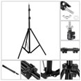 thumbnail image 3 of Adjustable Photo Background Support, Backdrop Stand Collapsible and Portable Carrying Bag for Canvas Muslin Paper Hold, Ideal for Photography Studio Location Work, 3 of 5