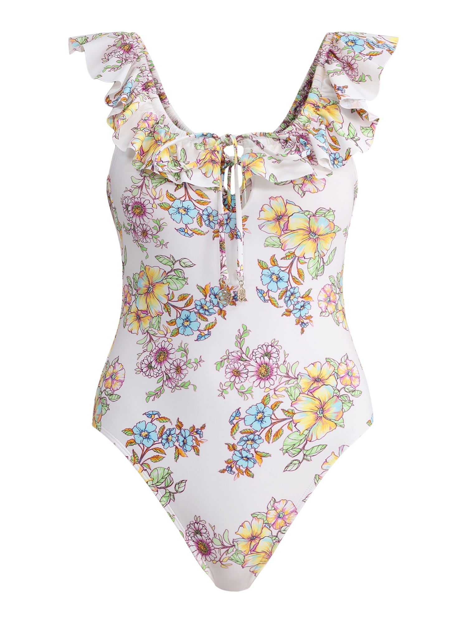 Jessica Simpson Ruffle One Piece Swimsuit - XS-XXL Sizes