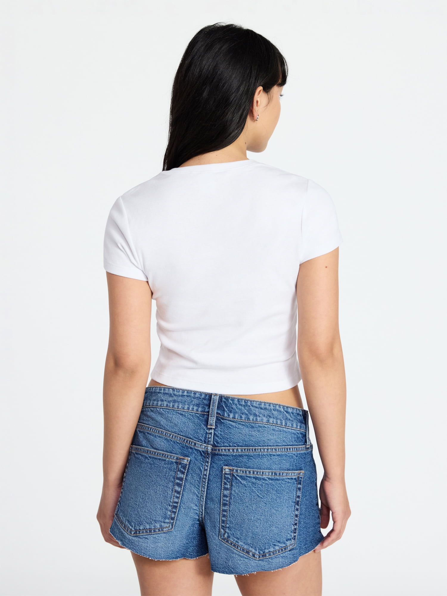 No Boundaries Americana Graphic Baby Tee, Women's and Women's Plus XXS-4X