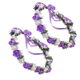 thumbnail image 1 of Diademas para el pelo con diseño de flores para boda, novia, diadema para mujer, cinta con hojas, tocado para fiesta, accesorios navideños, 1 of 5