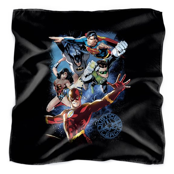 Justice League Galactic Attack Color Bandana (21 in x 21 in)