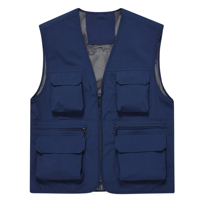 Outdoor Men's Tactical Fishing Vest jacket man Safari Jacket Multi Pockets  Sleeveless travel Jackets