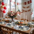 thumbnail image 5 of Navy Blue Green Floral Round 13 Inch Placemats Set of 6, Vintage Botanical Leaves HeatResistant Non Slip Place Mats for Dining Table, Wipeable Braided Kitchen Table Mats for Housewarming, 5 of 9