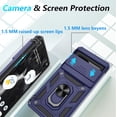 thumbnail image 4 of KOMI for Pixel 7 Case, Google Pixel 7 Case with 2 HD Screen Protector + Slide Camera Cover, 360° Magnetic Ring Holder Kickstand [Military Grade Shockproof] Case for Pixel 7 6.3", Blue, 4 of 7