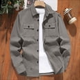 thumbnail image 2 of Bpyeka Men's Cargo Shacket Button Front Multi Pocket Chest Flap Pockets Relaxed Fit Spring Casual Utility Outerwear Jackets XS-2XL, 2 of 5