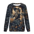 thumbnail image 5 of Tnhcen Chandail en Molleton Oversize à Col Rond pour Femmes Automne Halloween - Chandail Imprimé Effrayant à Manches Longues Décontracté Quotidien & Coupe Ample pour P-3TG, 5 of 5