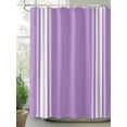 thumbnail image 2 of Shower Curtains Purple Stripes Bath Curtain French Stripe Farmhouse Style Waterproof Bathroom Shower Curtain Set with Hooks Decoration 72 x 72 Inches, 2 of 7