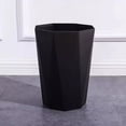 thumbnail image 4 of 1Pcs Round Trash Can, Slim Plastic Garbage Bin, Small Waste Basket for Bathroom Kitchen Bedroom, 12X9In (Black), 4 of 5