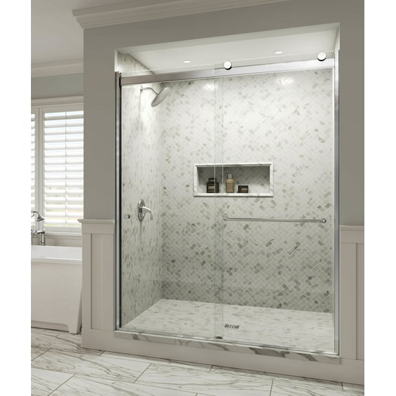 Basco Rotolo 60'' X 70'' Bypass Semi-Frameless Shower Door
