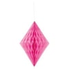 Diamond Tissue Paper Decoration, 14 in, Hot Pink, 1ct