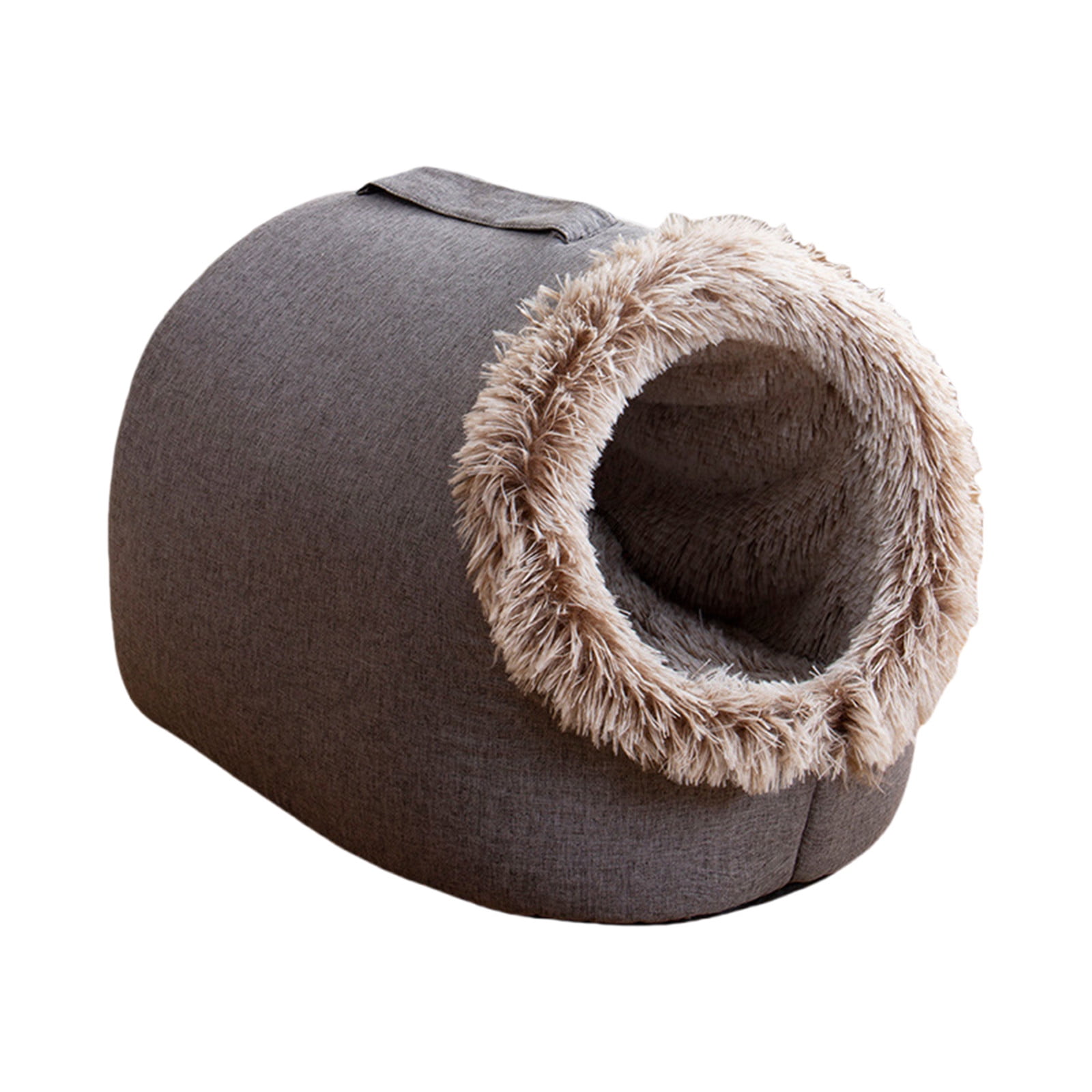 Arestory Cat Bed, Plush Hooded Cat Beds for Indoor Cats, Calming Cat Nest, Self Warming Cat Bed Cave, Cozy Cat Pod for Indoor Cat or Small Dog, Removable Washable Cat Cove with Non-Slip Bottom