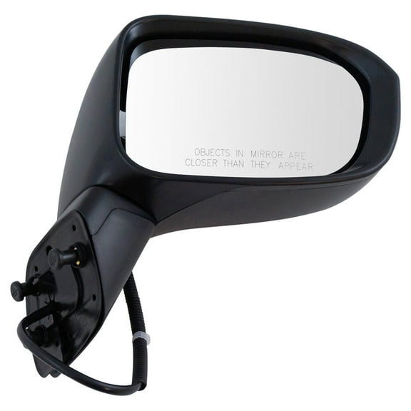 TRQ Passenger Side Power Mirror Smooth Black Manual Fold Paint to Match Fits 2014-2015 Honda Civic HO1321282