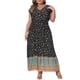 thumbnail image 1 of Vestido Plus Size Agnes Orinda para Mujeres, Vestidos Florales Boho, Vestido de Verano con Cuello en V y Mangas con Volantes, Vestido de Playa de Corte A 4X Azul Marino, 1 of 8