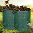 thumbnail image 4 of Portable Reusable Trash Storage Container Large Capacity Garden Garbage Container Waterproof PP Woven Bag for Lawn Yard Pool 200L, 4 of 5