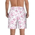 thumbnail image 3 of Naloa Rose Flowers Men's Beach Shorts, Surfing shorts, Swim trunks, Quick Dry Swim Trunks for Surfing Beach Fun - Small, 3 of 9