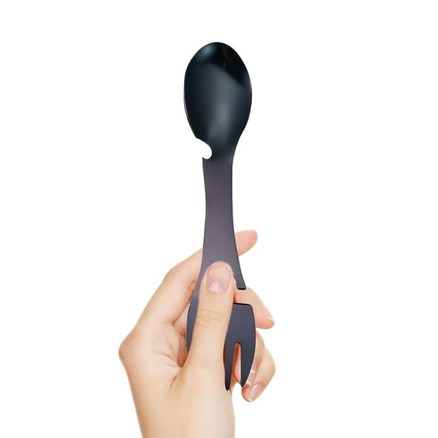 Boreal Craft Three In One Stainless Steel Multifunctional Fork Spoon Can Opener Outdoor Portable Kitchen Utensils round Dinner Table Set for 4 And Place Mat Placement Mats for Dining Table Washable