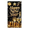 thumbnail image 1 of Rideau de Porte de Noël Coloré 180X90Cm, Polyester Décoration Suspendue pour Fête Intérieure Extérieure Entrée, 1 of 6