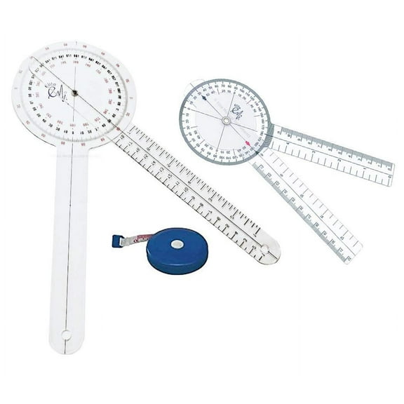EMI EGM-427TM 12", 8", and Tape Measure Goniometer Set - 3 Pieces C40