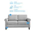 thumbnail image 2 of Puremind 2 Piece Sofa Set for Living Room, 3 Seater Sofa and Loveseat Set, Living Room Furniture Sets, Light Gray, 2 of 7