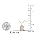 thumbnail image 5 of Dazzlingrock Collection 0.10 Carat (ctw) Round Diamond Fancy Letter 'R' Initial Pendant 1/10 CT, 14K Rose Gold, 5 of 6