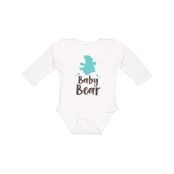 Inktastic Baby Bear, Little Bear, Bear Cub - Blue Brown Boys Long Sleeve Baby Bodysuit