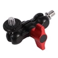 thumbnail image 4 of Adaptador de montaje en brazo Nikou con tornillos múltiples para monitores y cabezal de bola doble Negro y Rojo, 4 of 9