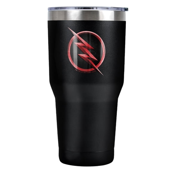 The Flash Reverse Flash Bolt Logo Stainless Steel Tumbler 30 oz Coffee Travel Cup, Vacuum Insulated & Double Wall with Leakproof Sliding Lid
