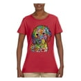thumbnail image 3 of Dean Russo Sweet Poodle Dog Lover Womens Graphic T-Shirt, Red, Large, 3 of 6