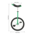 thumbnail image 3 of ToppiJoy 18 Inch Green Wheel Unicycle for Adults & Kids, One Wheel Bike Adjustable Seat, Wheel Cycling Exercise Bicycle for Balance Training, Cycling, Outdoor Sports, 3 of 24