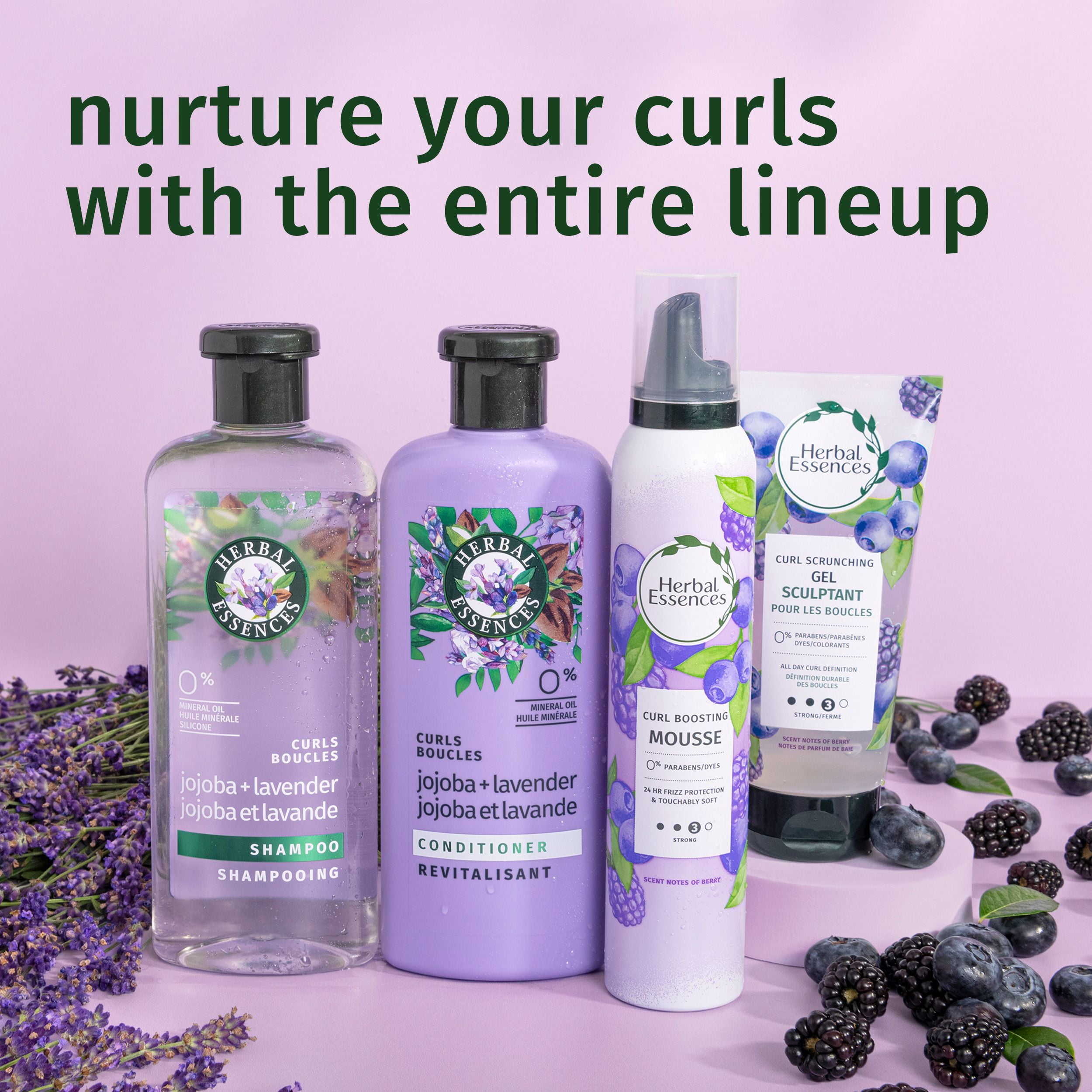 Herbal Essences Curl Scrunching Hair Spray Gel, Curly Hair Gel, 24-hour Hold and Frizz Control, 170g