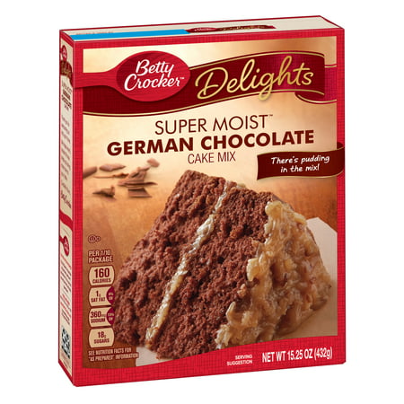 Betty Crocker Super Moist German Chocolate Cake Mix, 15.25 ...