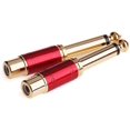 thumbnail image 4 of SURJDE 1/4 to RCA, 1/4 inch (6.35mm) Male Mono TS to RCA Female Interconnect Audio Adapter Conversion Plug Exquisite Pure Copper Splitter Adapter(RED-2Pack), 4 of 7
