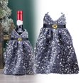 thumbnail image 1 of Housse de Bouteille de Vin Paillettes Robe Rouge Décoration de Bouteille de Vin Paillettes Bouteille de Noël pour Décoration de Table de Dîner de Noël, 1 of 1