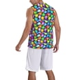 thumbnail image 5 of Easygdp Colorful Easter Eggs1 Men's Mesh Basketball Jersey Quick Drying Sleeveless Shirts Fitted Muscle Tank Tops Sport Round Neck T-Shirt - 4X-Large, 5 of 9