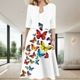 thumbnail image 2 of JHLZHS Robe Mini Femme Sans Manches Imprimé Floral Robe Débardeur avec Manches Courtes Haut Décontracté Élégant Coupe Régulière Ensemble 2 Pcs Robes d'Été pour Femmes Robe Florale pour Femmes, 2 of 7