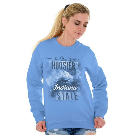 Indiana Cute State Flower Souvenir Women Crewneck Sweatshirt Brisco Brands S