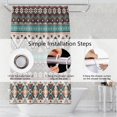 thumbnail image 6 of Abstract Boho Pattern Shower Curtains Colorful Geometry Wave Vintage Style Bathroom Decor Waterproof Polyester Fabric 72x72 Inch Shower Curtains Sets with Hooks, 6 of 6