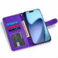 thumbnail image 3 of Asuwish Compatible with iPhone 17 6.3 inch Wallet Phone Case and Tempered Glass Screen Protector Flip Credit Card Holder Stand Bling Glitter Cell Cover for i Phone17 i17 17Case Women Men Purple, 3 of 7