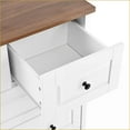 thumbnail image 5 of Dressers 5-Drawer Tall Chest of Drawers, White Wood Storage Cabinet | Ivory White | MDF,Pine, 5 of 8