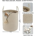 thumbnail image 2 of WarmHaven Cotton Rope Laundry Basket Hamper for Clothes Woven Storage Basket for Living Room Bedroom Boho Tall Rope Baskets for Blanket Toys Pillow Towels Baby Nursery Hamper Bin oatmeal, 2 of 14