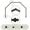 thumbnail image 4 of Homestock Suburban Soiree 13/16 Sided Bay Window Single Curtain Rod, Black - Corner Curtain Rods, Corner Window Curtain Rods, 5 Side Curtain Rods, Corner Drapery Rods, 4 of 4